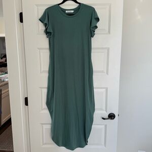 Anrabess Flutter Sleeve Maxi Dress